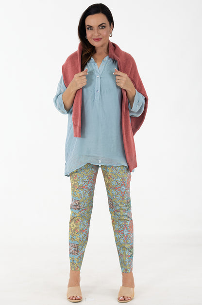 Flat Front 7/8 Pant | Baroque Mosaic