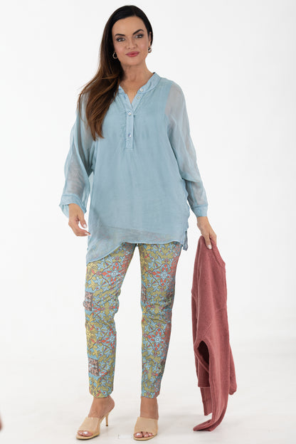 Flat Front 7/8 Pant | Baroque Mosaic