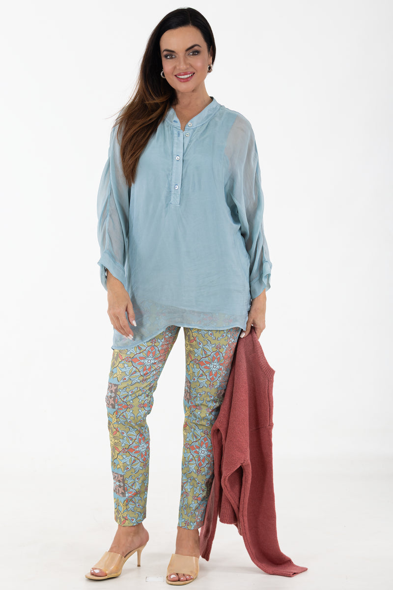 Flat Front 7/8 Pant | Baroque Mosaic