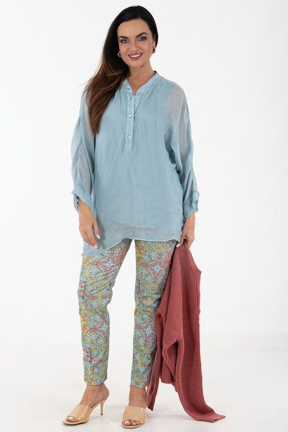 Flat Front 7/8 Pant | Baroque Mosaic