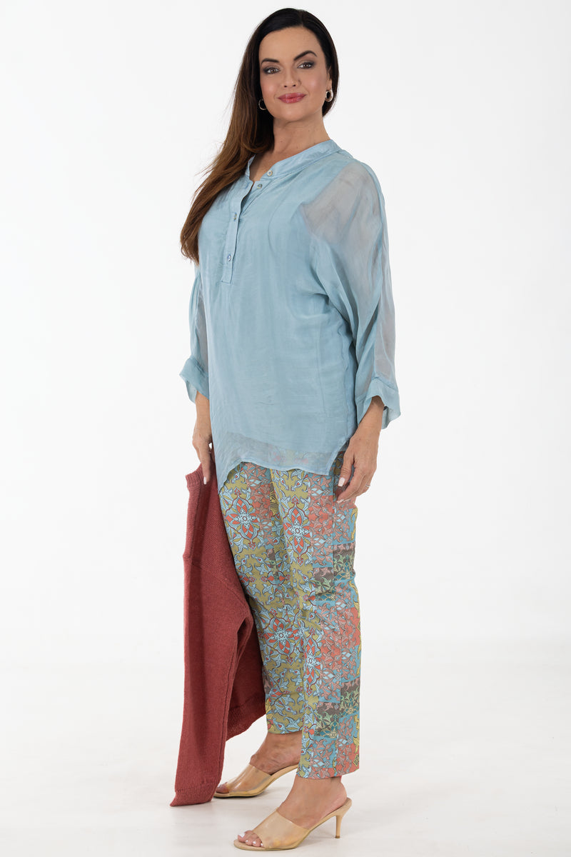 Flat Front 7/8 Pant | Baroque Mosaic