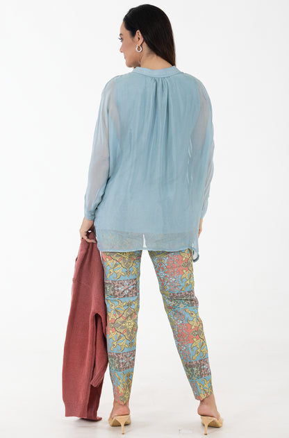 Flat Front 7/8 Pant | Baroque Mosaic