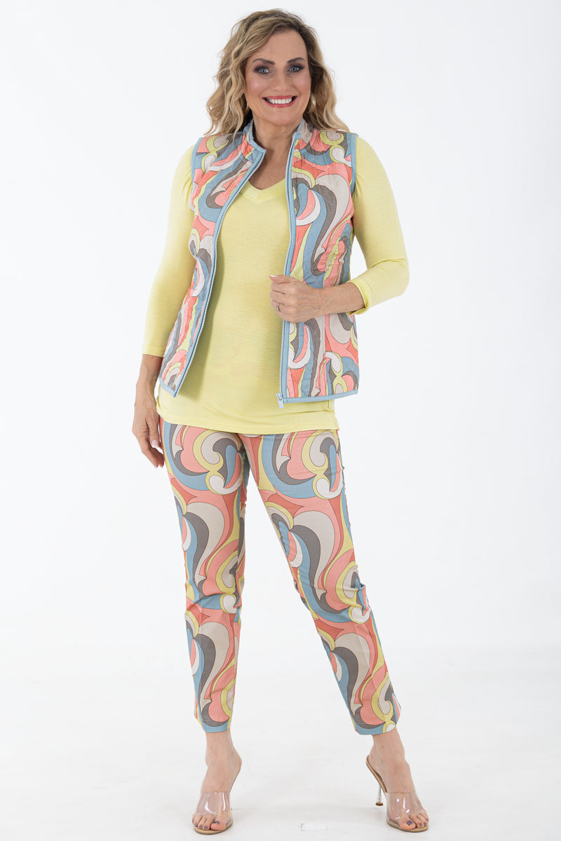 Flat Front 7/8 Pant | Pucci Swirl