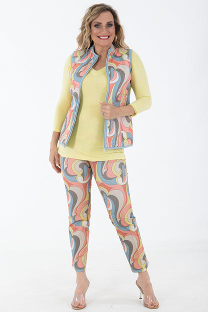 Flat Front 7/8 Pant | Pucci Swirl