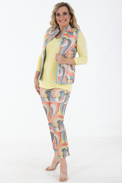 Flat Front 7/8 Pant | Pucci Swirl