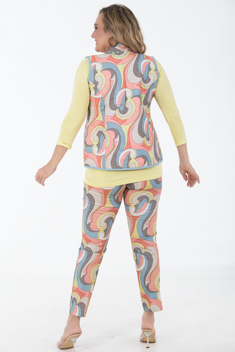Flat Front 7/8 Pant | Pucci Swirl