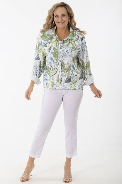 Panel Linen Jacket | Fantasy Fronds