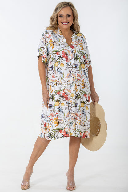 Short Sleeve Placket Midi | Allysium