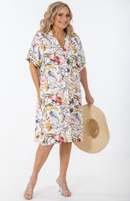 Short Sleeve Placket Midi | Allysium