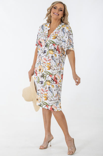 Short Sleeve Placket Midi | Allysium