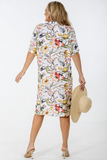 Short Sleeve Placket Midi | Allysium