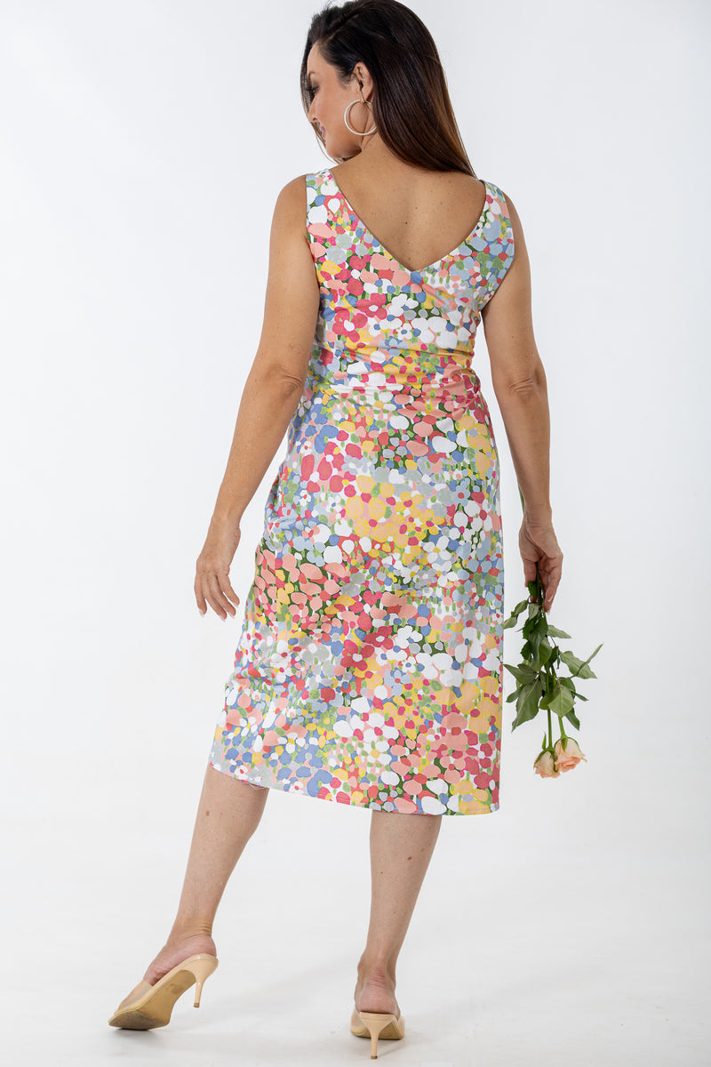 Calyx Midi Wrap Dress | Sparkling Blooms