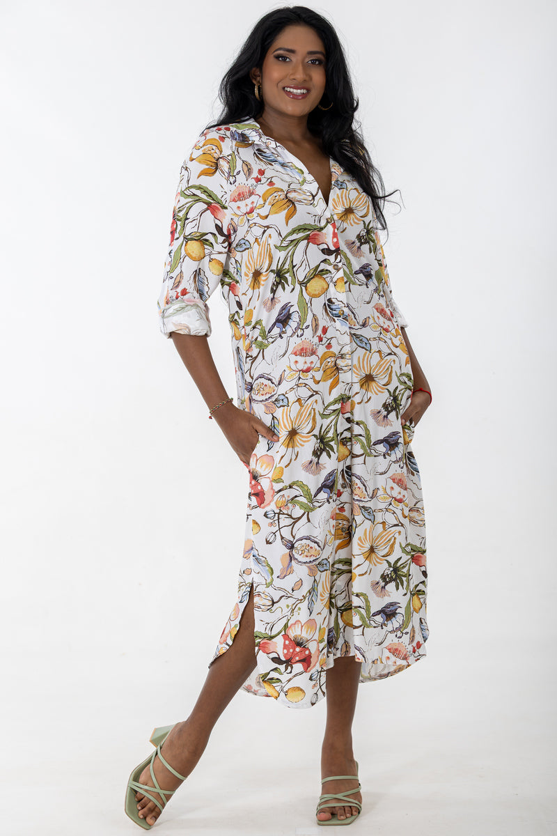 Raglan Button Thru Dress | Allysium