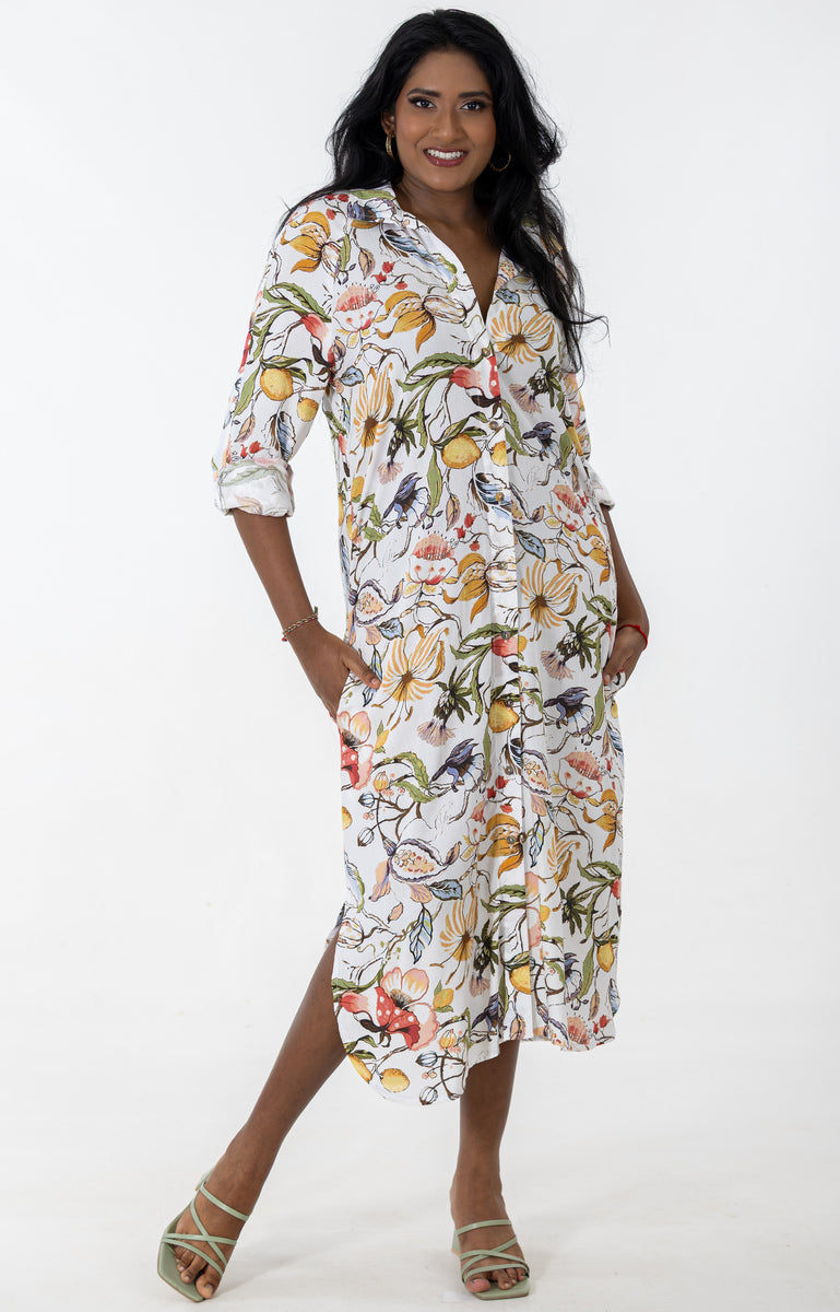 Raglan Button Thru Dress | Allysium