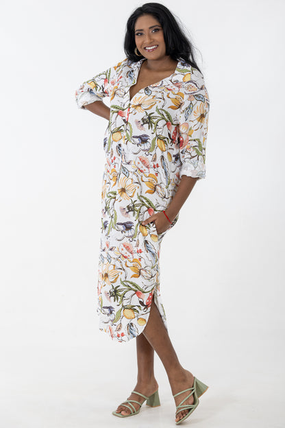 Raglan Button Thru Dress | Allysium