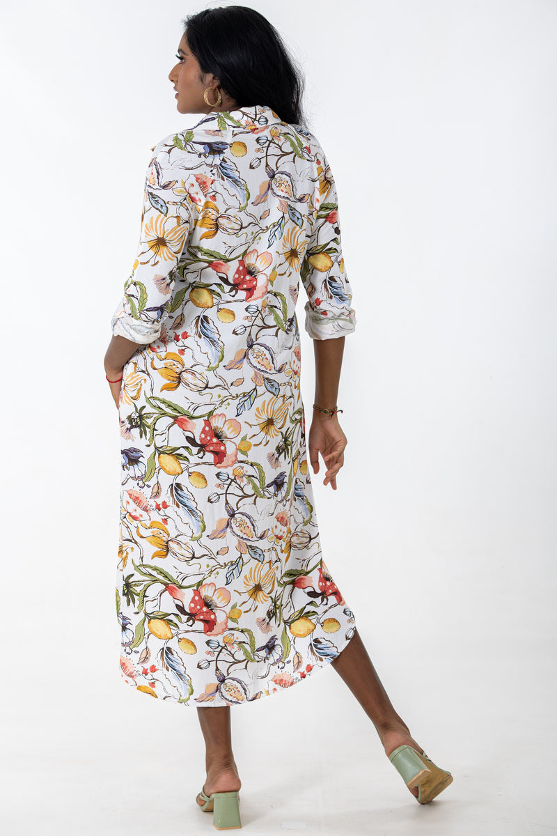 Raglan Button Thru Dress | Allysium