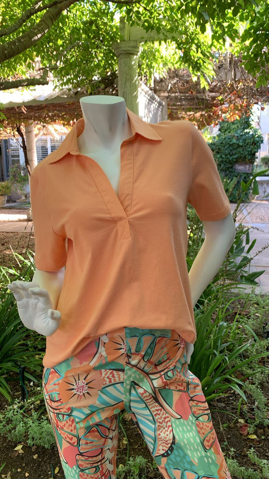 Cotton Collar Tee | Frappe