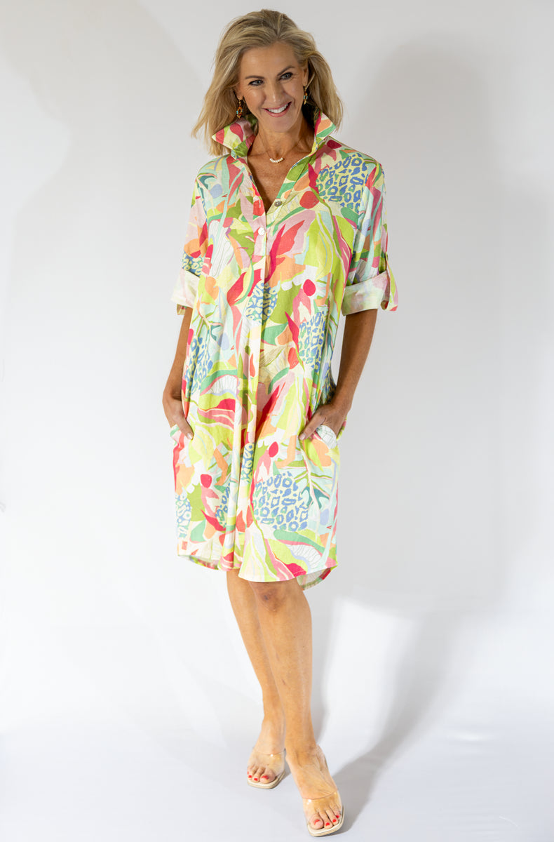 Boyfriend Dress Midi | Flora Fauna