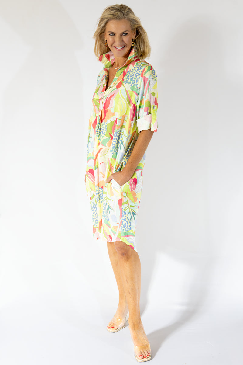 Boyfriend Dress Midi | Flora Fauna