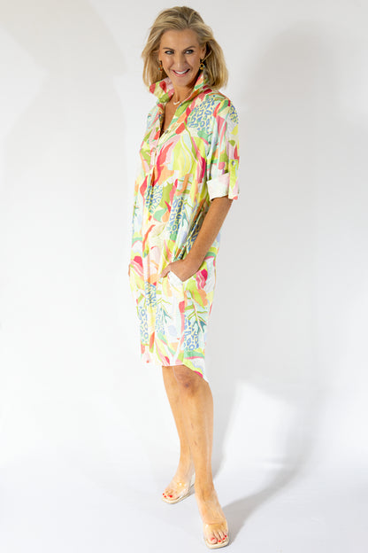 Boyfriend Dress Midi | Flora Fauna