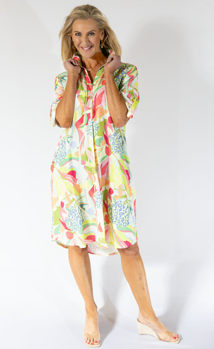 Boyfriend Dress Midi | Flora Fauna