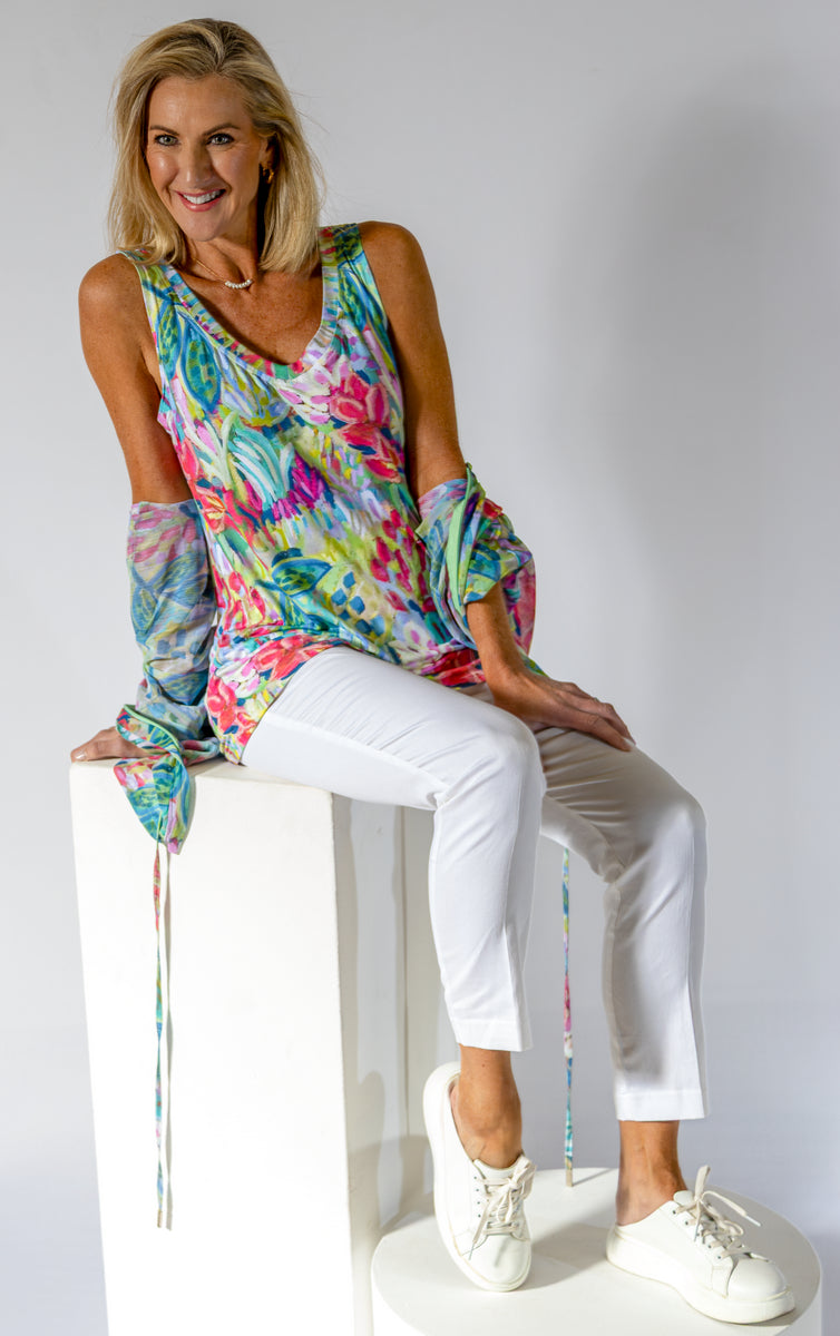 V-Neck Cami  | Vibrant Floral