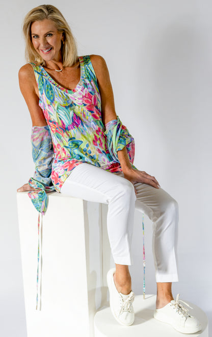 V-Neck Cami  | Vibrant Floral
