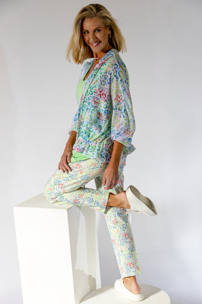 Sheer Dolman Zip Thru Jacket | Happy Leopard