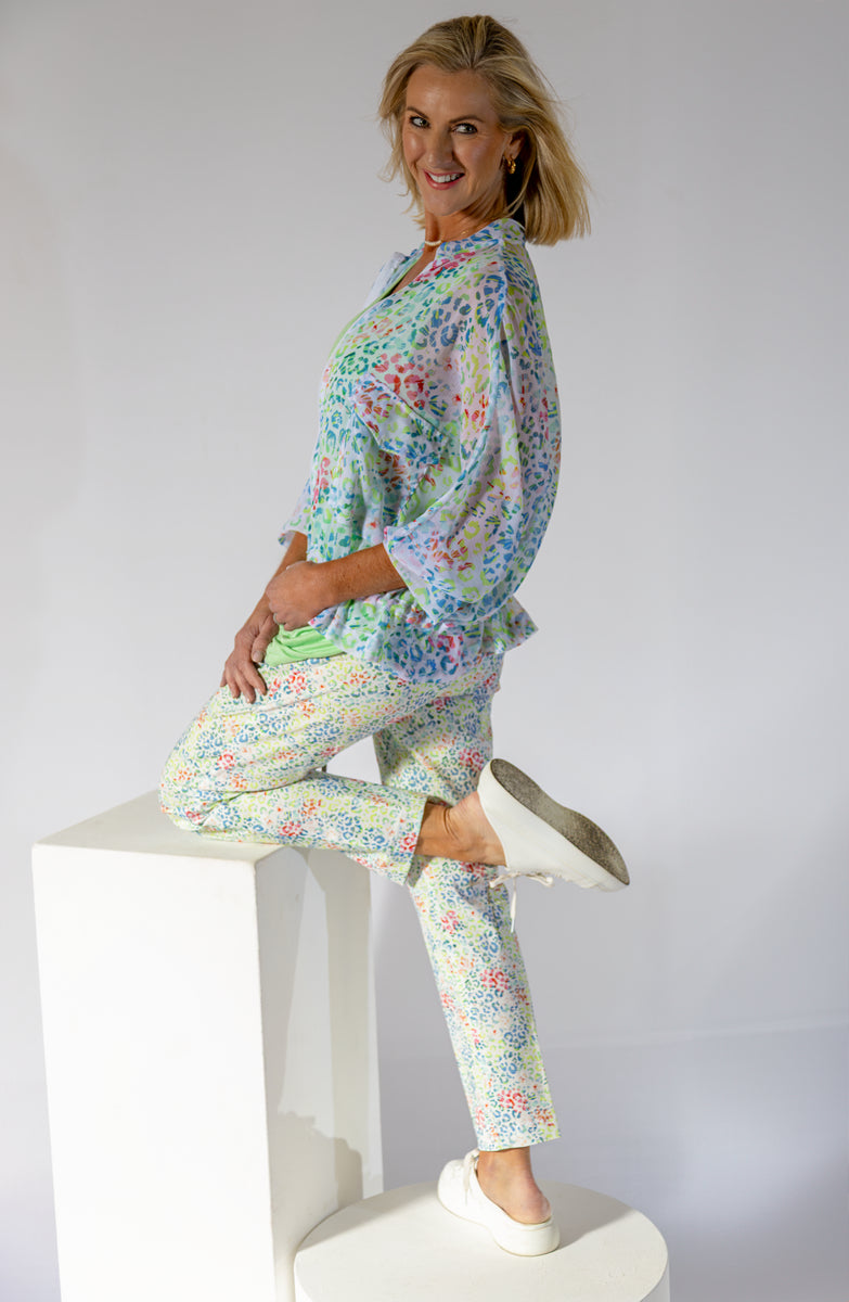 Sheer Dolman Zip Thru Jacket | Happy Leopard