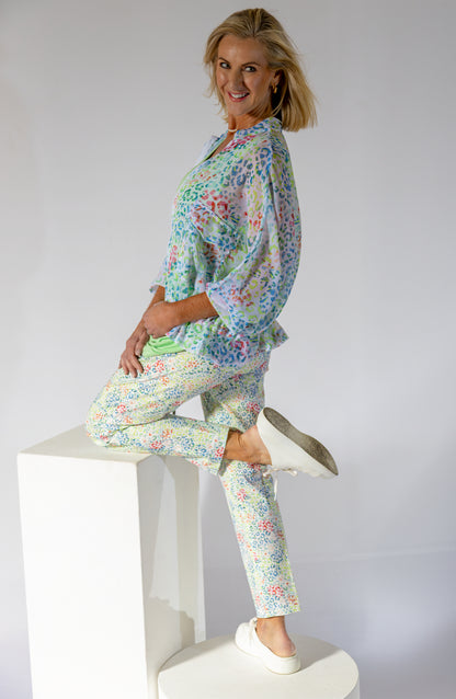 Sheer Dolman Zip Thru Jacket | Happy Leopard