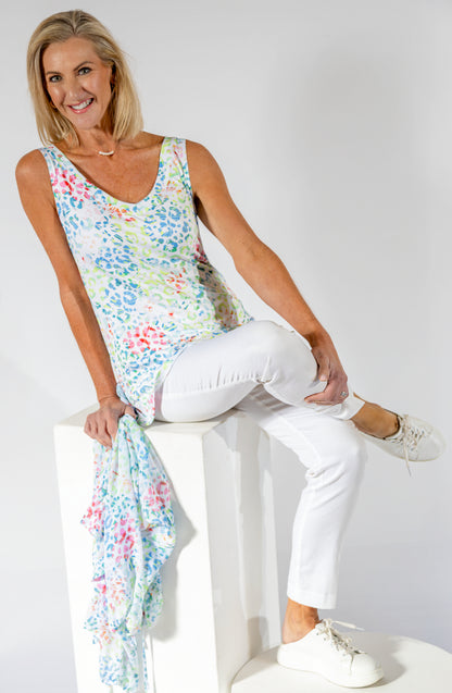 V-Neck Cami  | Happy Leopard