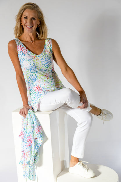 V-Neck Cami  | Happy Leopard