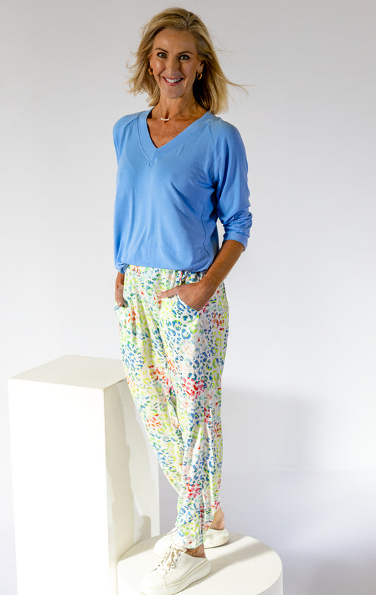 Relaxed Pocket Jogger Pant | Happy Leopard