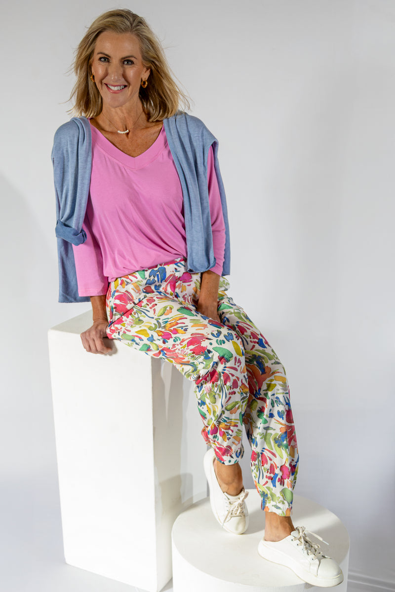 Relaxed Pocket Jogger Pant | Water Floral