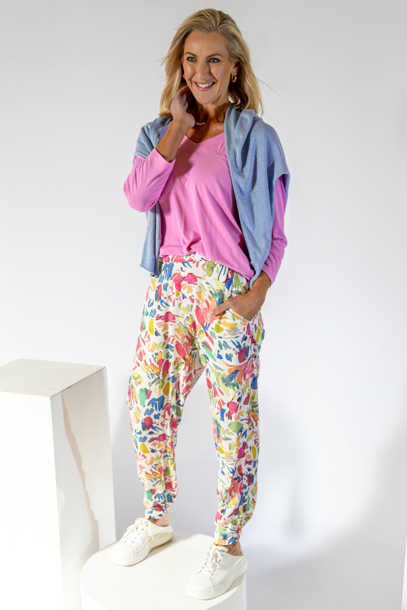 Relaxed Pocket Jogger Pant | Water Floral