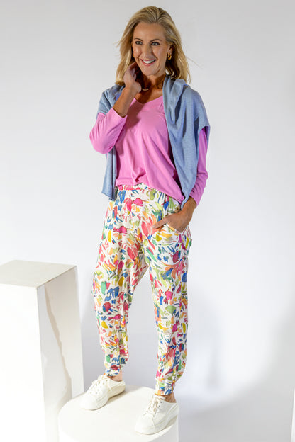 Relaxed Pocket Jogger Pant | Water Floral