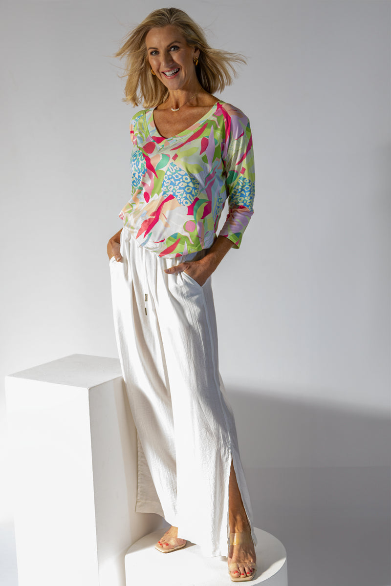 Straight Leg Elasticated Waist Pant