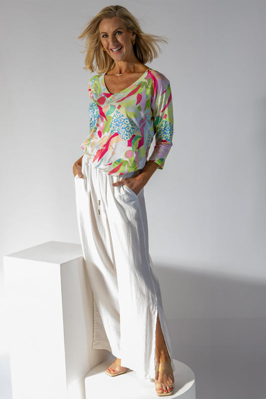 Straight Leg Elasticated Waist Pant