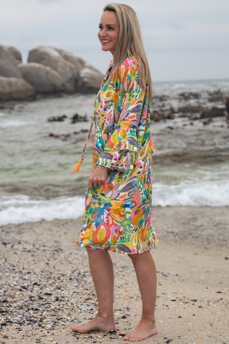Gauged Neck Midi Dress | Carnival