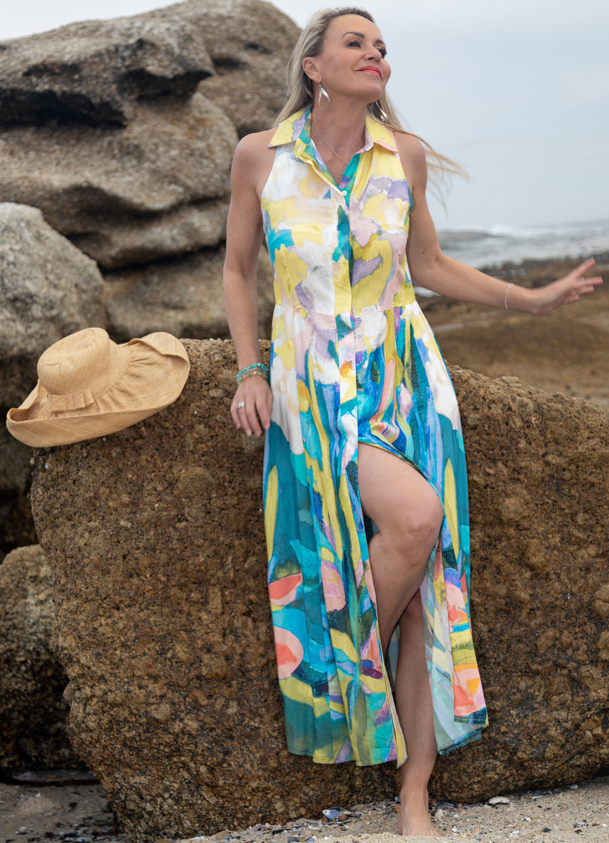 Cutaway Concealed Front Maxi | Flora Haze