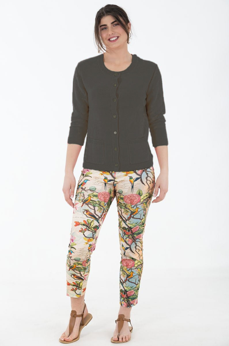 Classic Cotton Cardigan | Seaweed