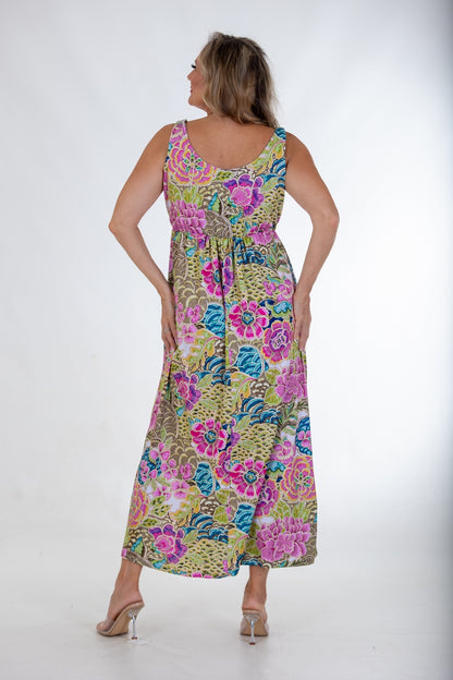 X-Over Bodice Knit Maxi Dress