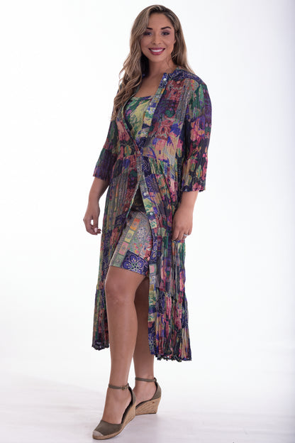 Scrunch Button Thru Maxi Dress | Wanderlust