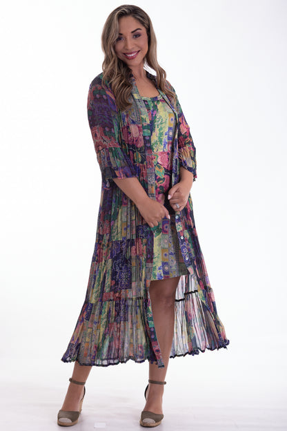 Scrunch Button Thru Maxi Dress | Wanderlust