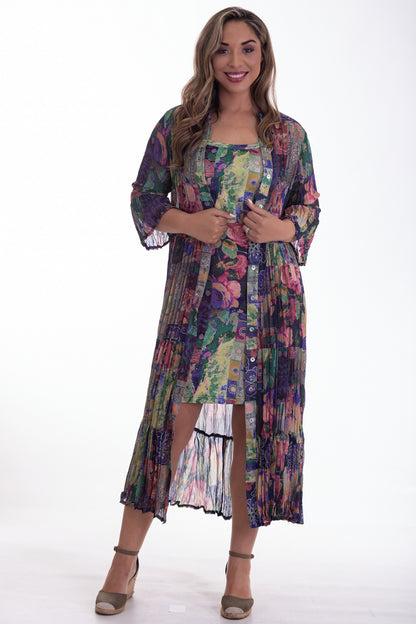 Scrunch Button Thru Maxi Dress | Wanderlust