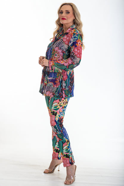 Drawstring Chiffon Jacket | Boho Forest