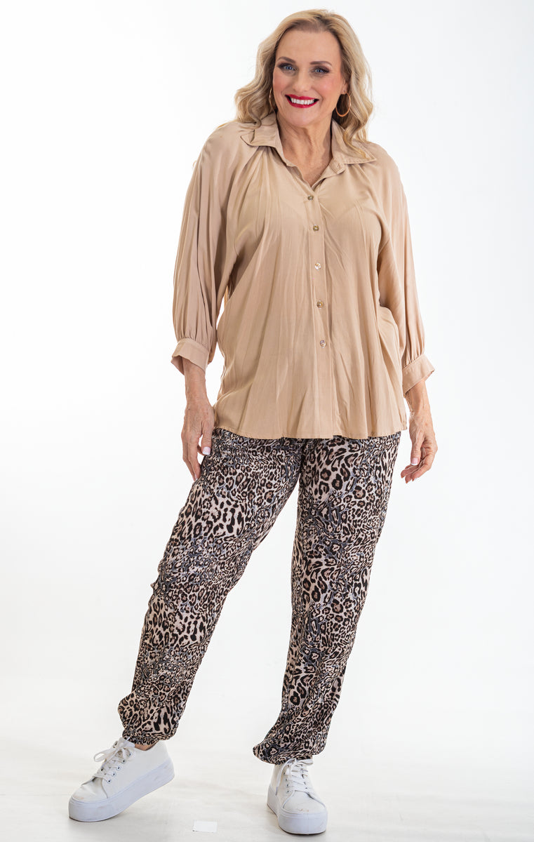 Viscose Joggers | Boho Leopard