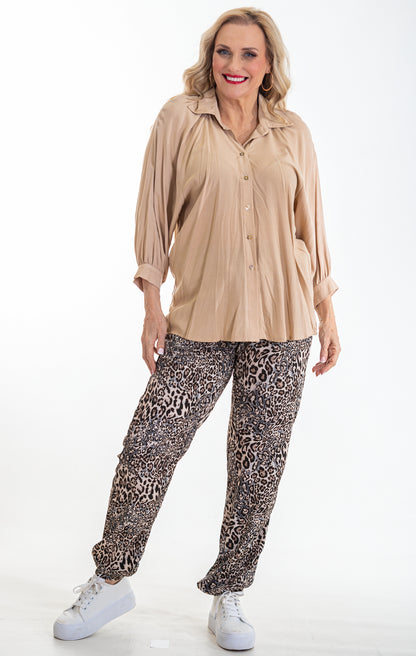Viscose Joggers | Boho Leopard