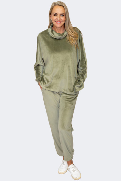 Olive | CloudSoft Suede Knit Lounge Set