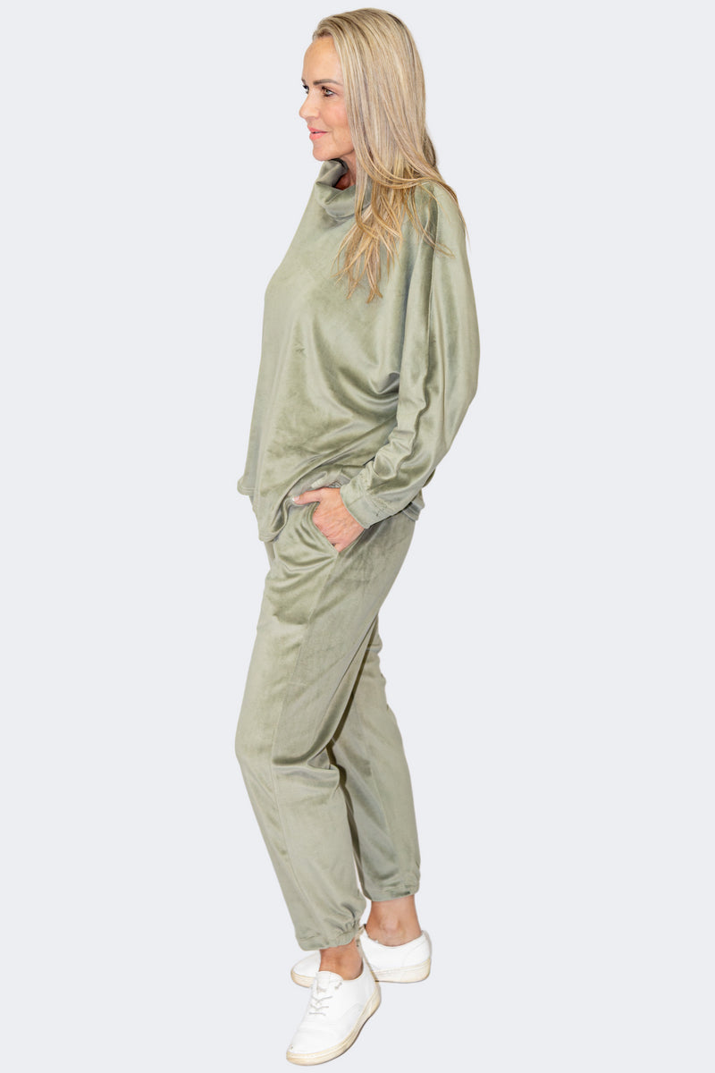 Olive | CloudSoft Suede Knit Lounge Set